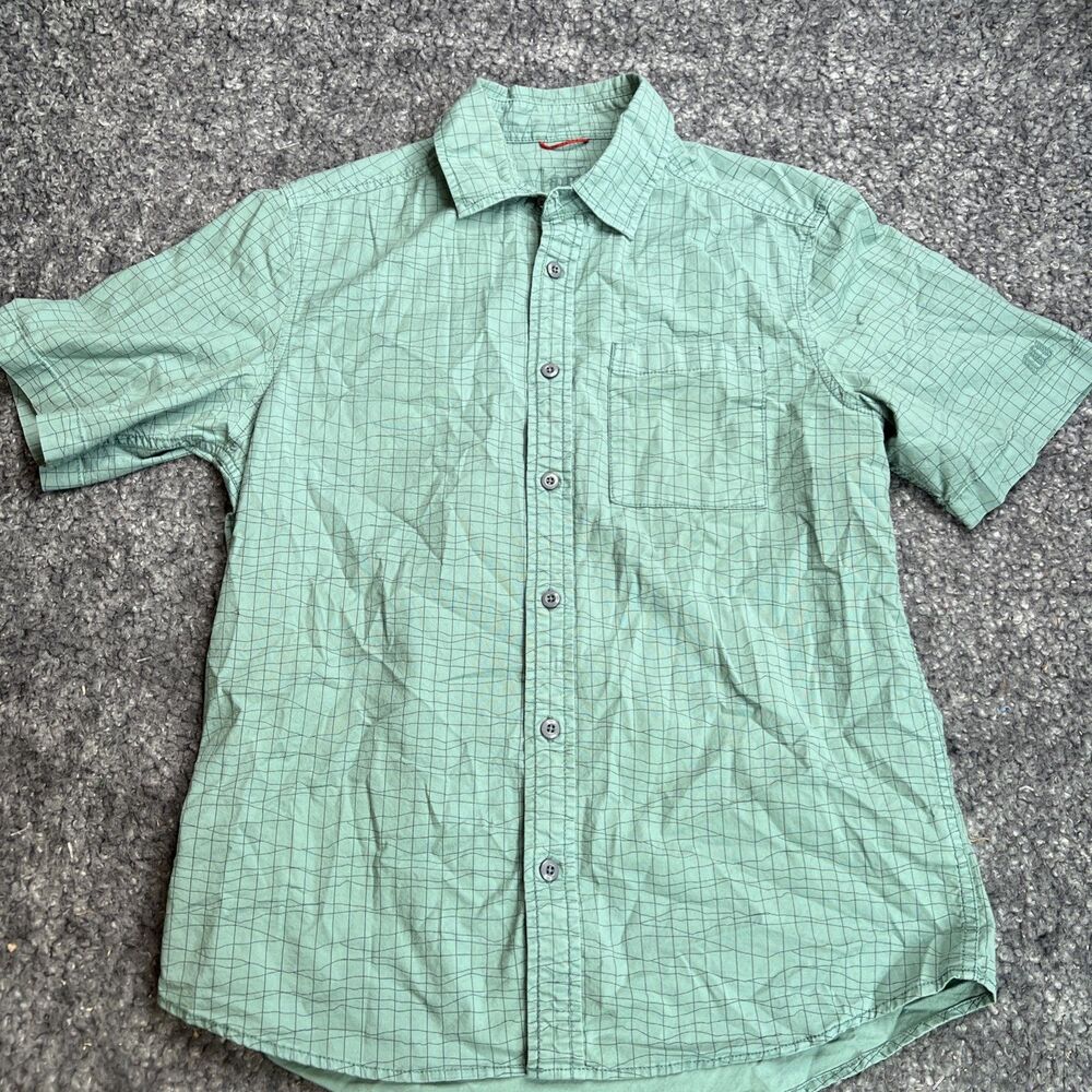 Topo Designs Shirt Mens Medium Organic Cotton Stretch Button Up